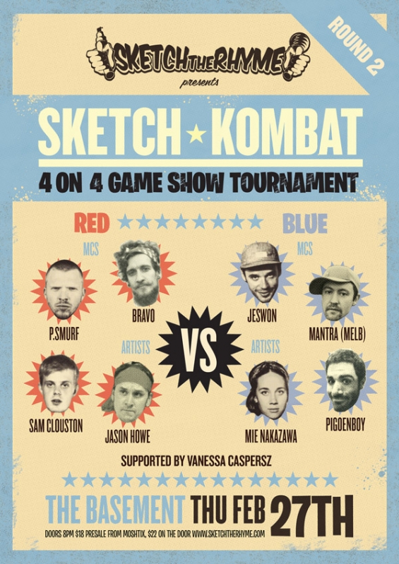 Sketch Kombat - Round 2 . . . RED vs BLUE